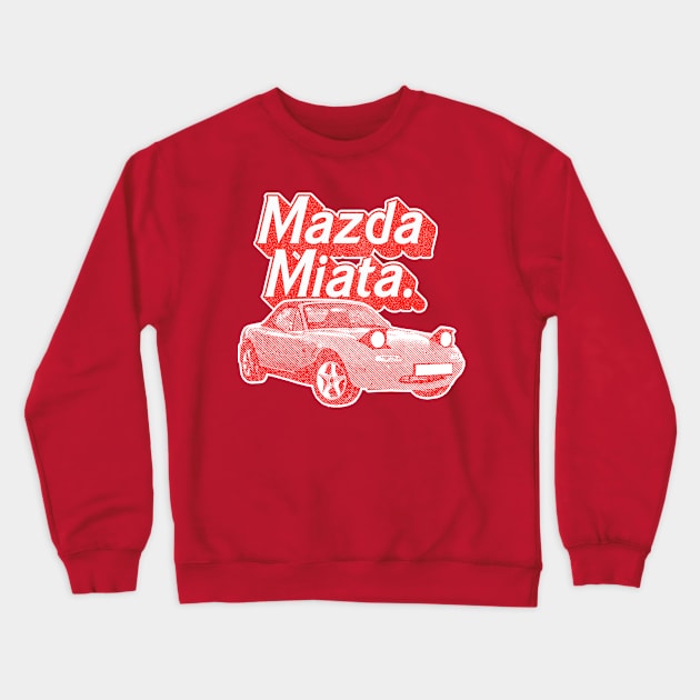 Mazda Miata (Red) /// Original Retro Design Crewneck Sweatshirt by DankFutura